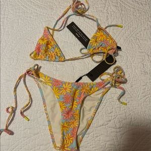 NWT Triangl Floral Velvet Bikini